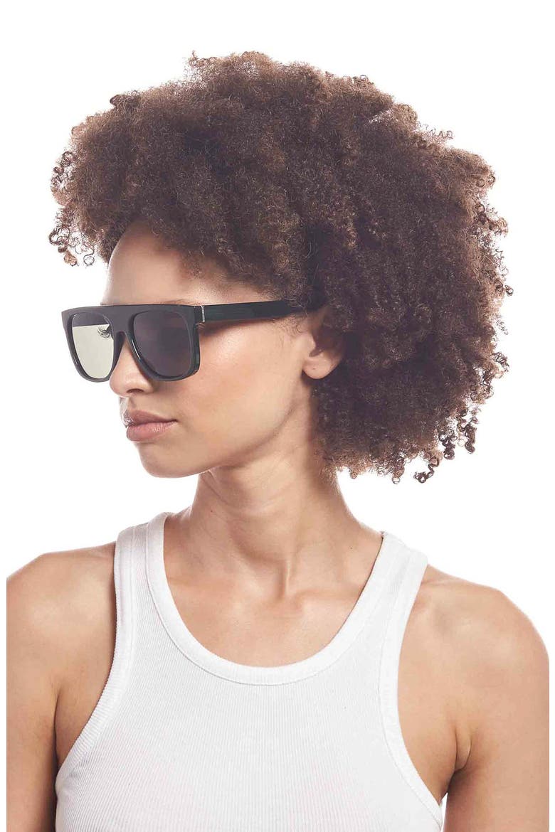 Covert Modern 56mm Flat Top Sunglasses, Alternate, color, KHAKI/ KHAKI MONO