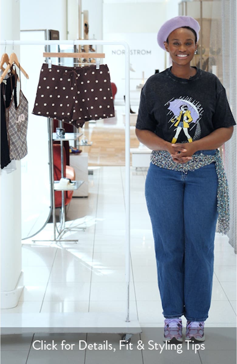 Birkley Polka Dot Cotton & Linen Cover-Up Shorts, sales video thumbnail