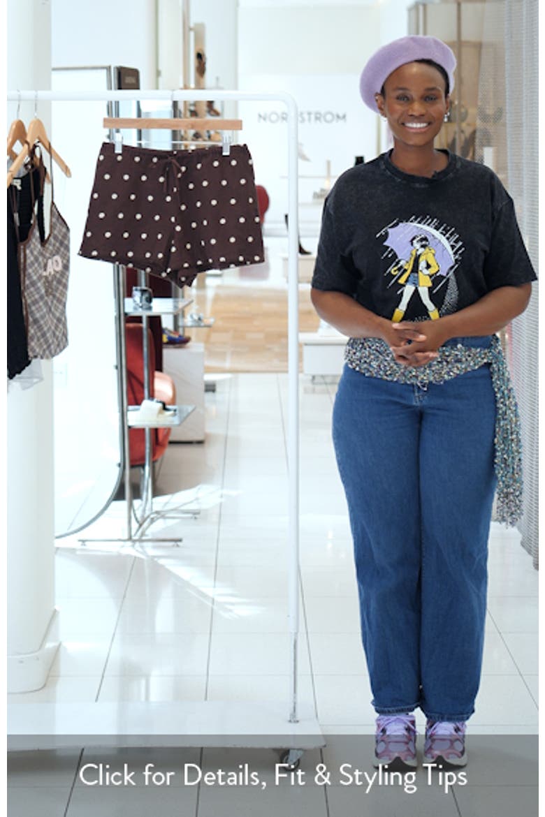 Birkley Polka Dot Cotton & Linen Cover-Up Shorts video