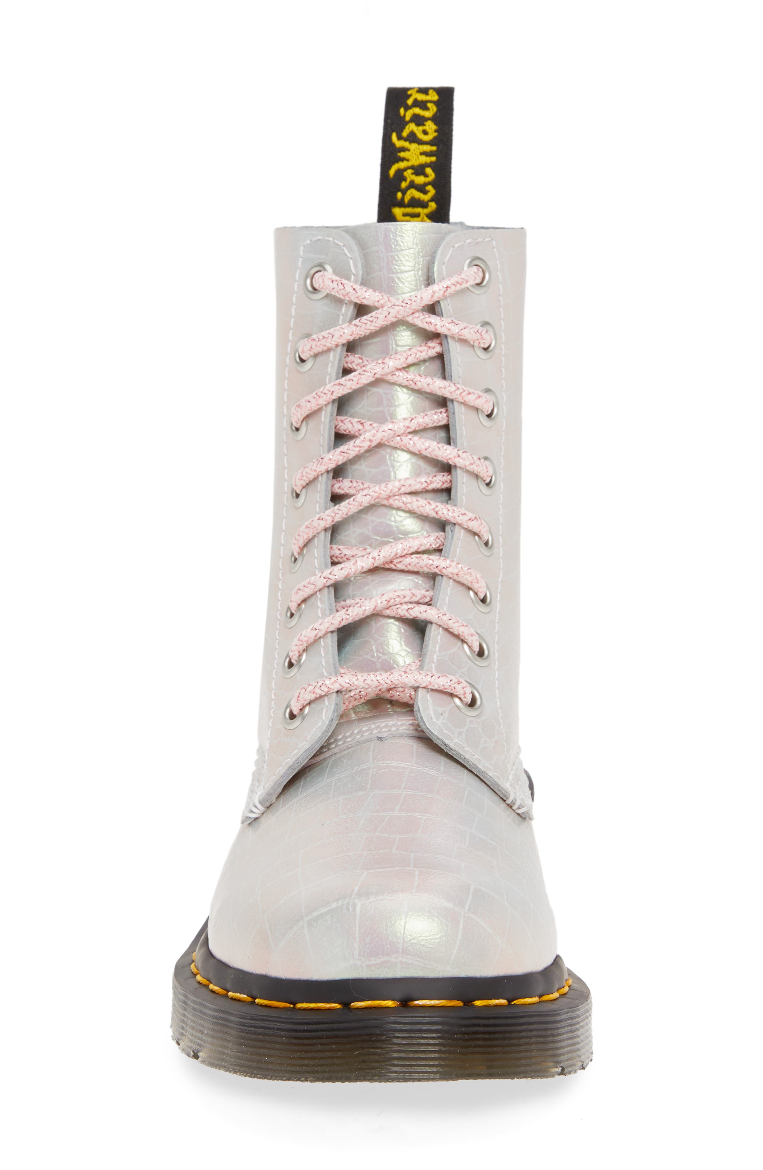 Dr. Martens 1460 Croc Embossed Boot, Alternate, color, 