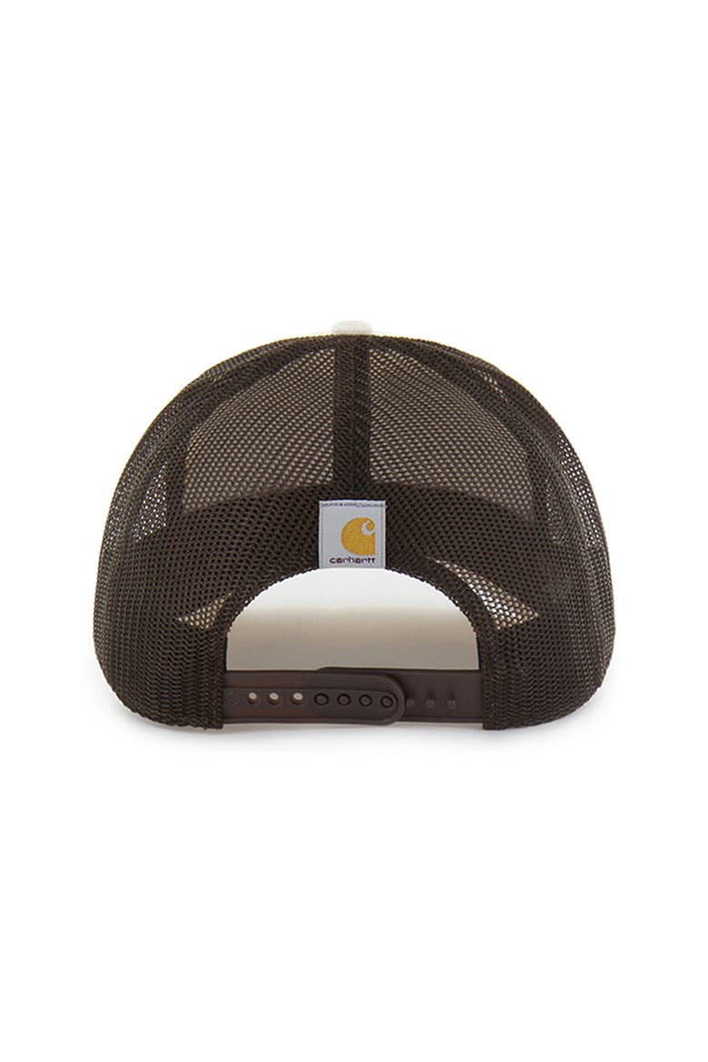 Men's Carhartt x '47 Natural/Brown Boston Red Sox Undyed Trucker Adjustable Hat, Alternate, color, Natural