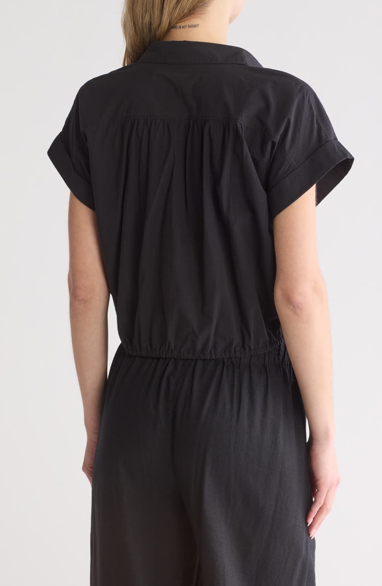 Madewell Drawstring Button-Up Signature Poplin Shirt, Alternate, color,