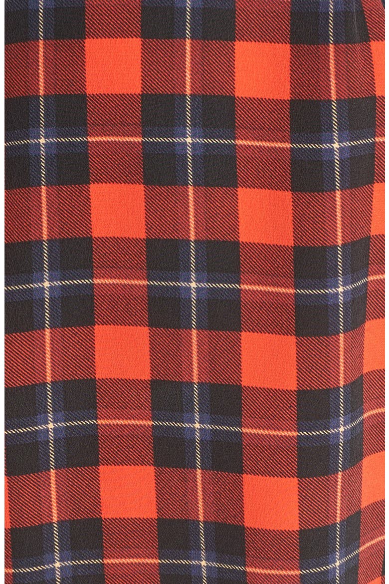 'Reese' Plaid Silk Shirt, Alternate, color, CHERRY RED MULTI