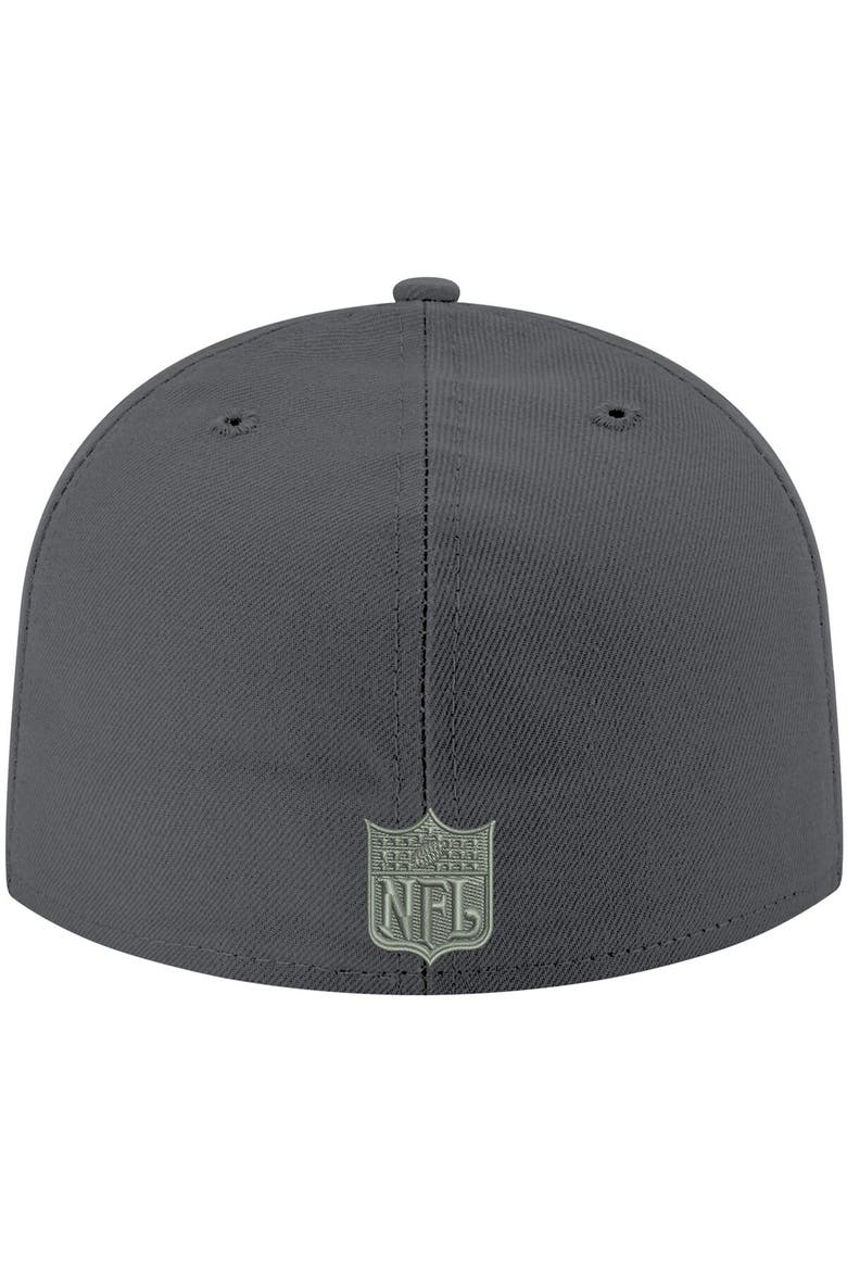 Men's New Era Graphite Los Angeles Rams Alternate Logo Storm II 59FIFTY Fitted Hat, Alternate, color, Graphite