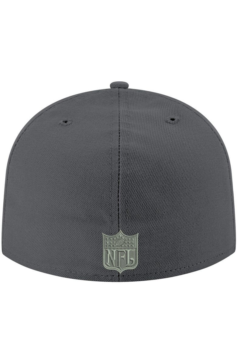 New Era Men's New Era Graphite Los Angeles Rams Alternate Logo Storm II 59FIFTY Fitted Hat, Alternate, color, 