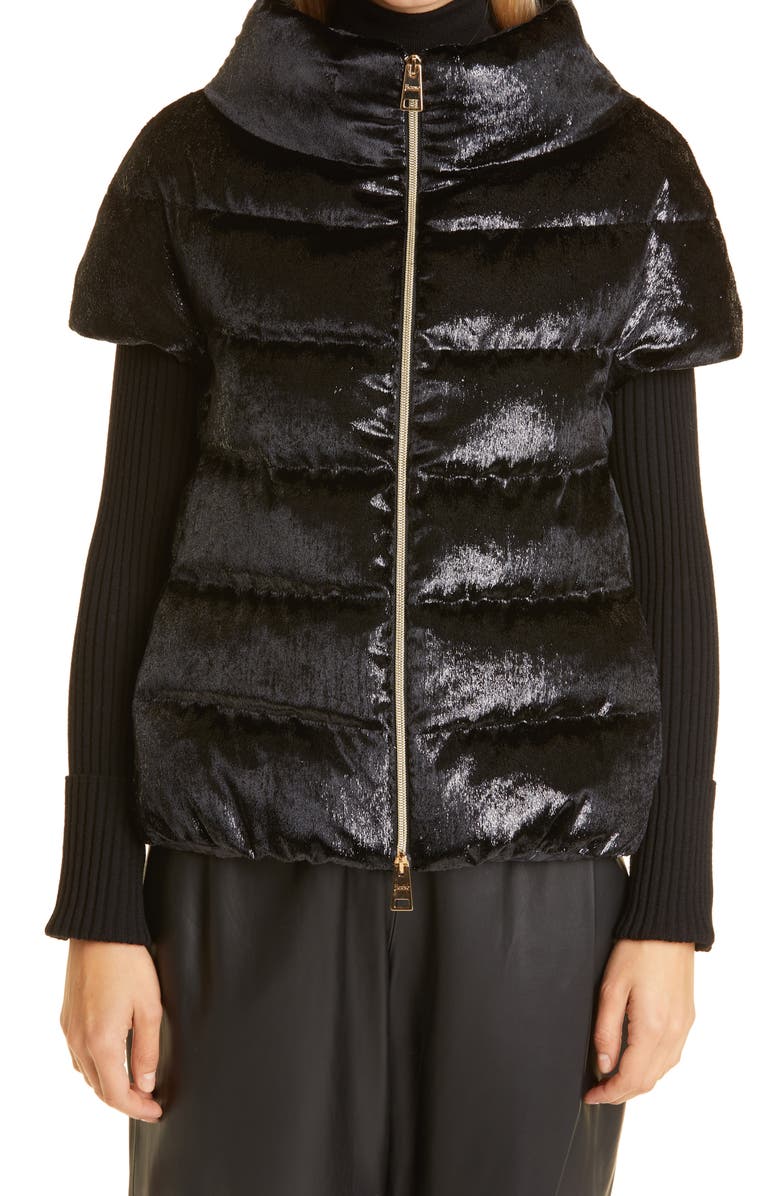 Herno Cap Sleeve Quilted Down Jacket, Main, color, 