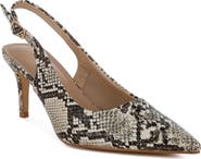 LONDON RAG Baobab Snake Print Slingback Pump