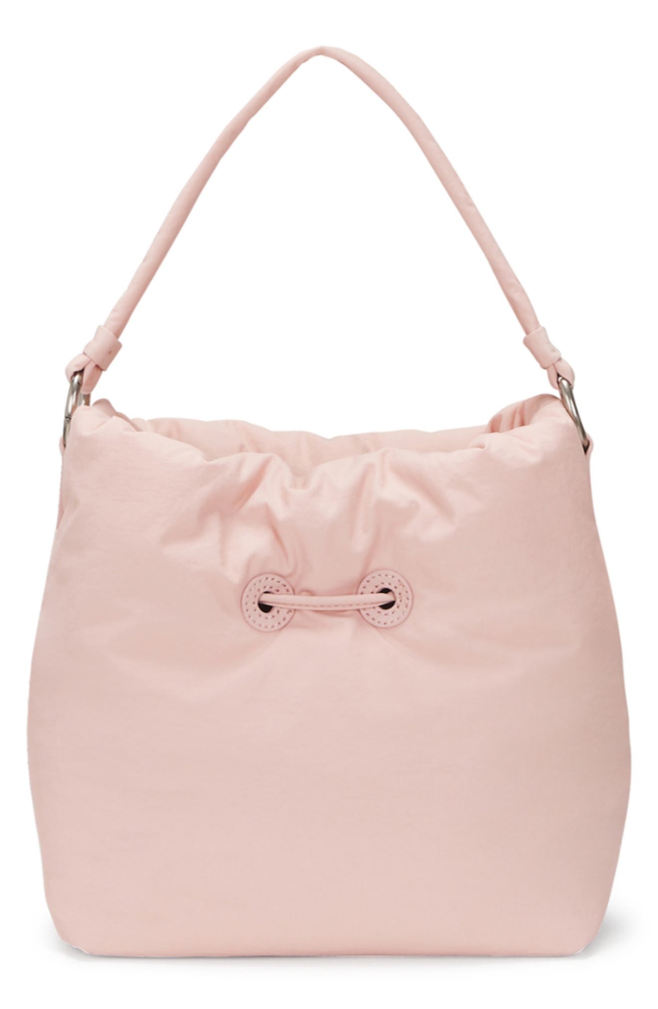 Oryany Small Pillow Nylon Bucket Bag, Alternate, color, Baby Pink