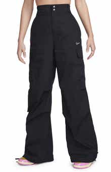 High Waist Woven Cargo Pants