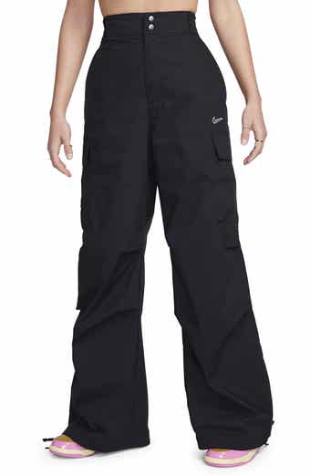 High Waist Woven Cargo Pants