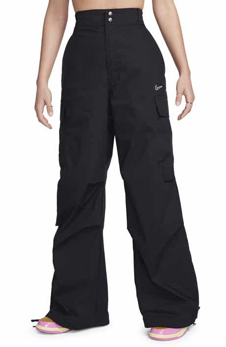 High Waist Woven Cargo Pants