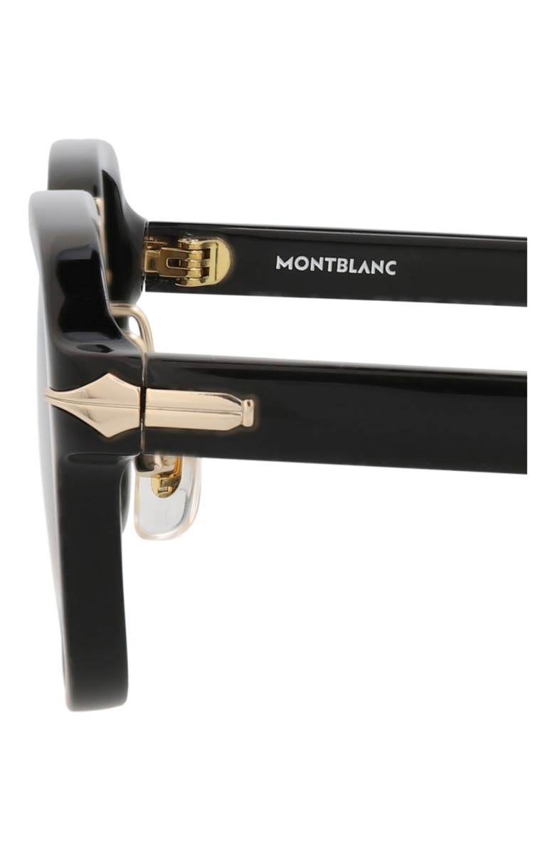 Montblanc 52mm Rectangular Sunglasses, Alternate, color,