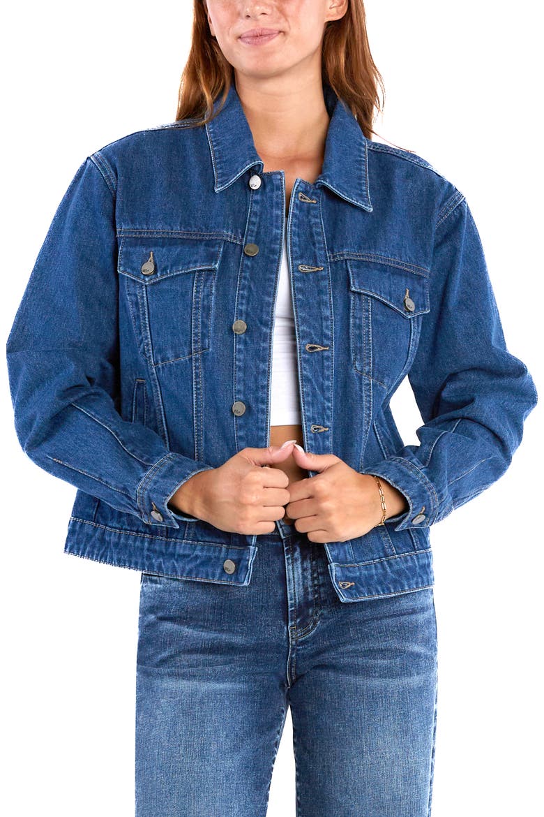 Madeline Denim Jacket, Alternate, color, FRENCH BLUE