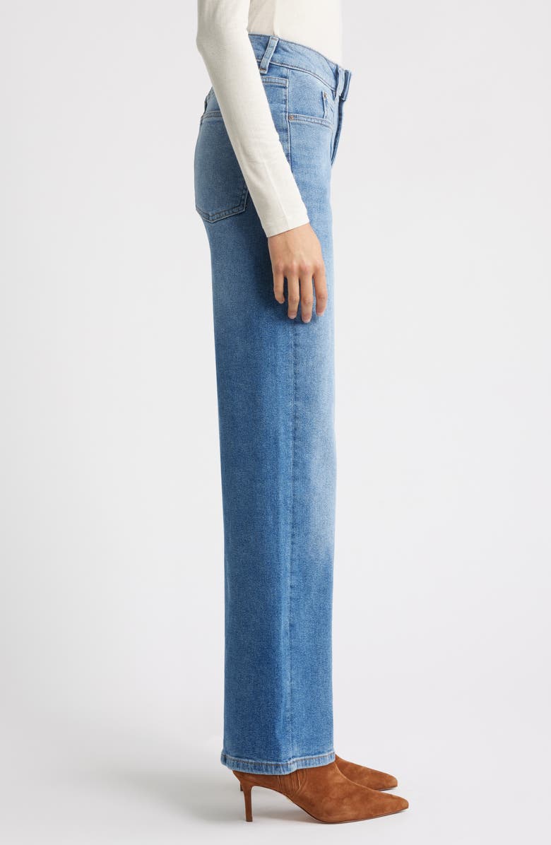 WARP+WEFT High Waist Wide Leg Jeans, Alternate, color, Ever After Blues