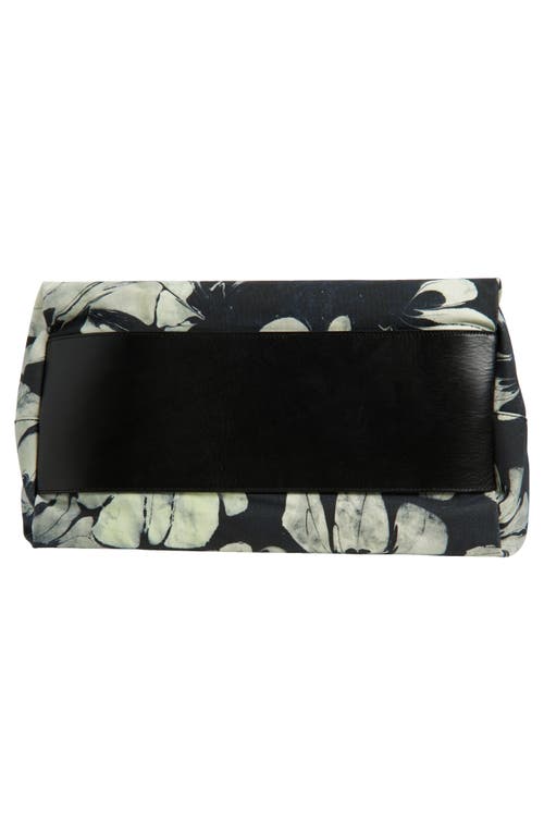 Dries Van Noten Floral Print Cotton Tote In Green