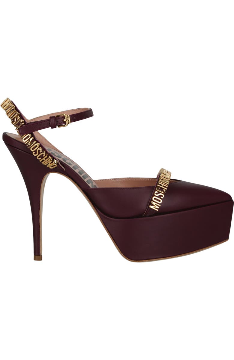 Moschino Ankle Strap Platform Sandal, Alternate, color,