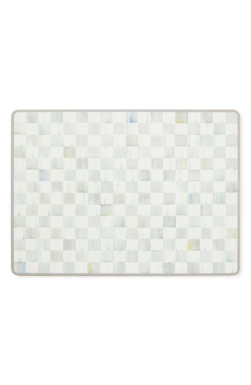 Mackenzie-childs Mackenzie Childs Sterling Check Set Of 4 Placemats In Gray