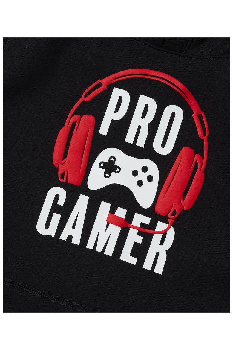 Kids Fleece Pullover Hoodie, Alternate, color, Gamer Red/Black