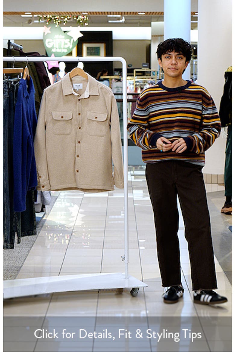 Lomond Wool Blend Melton Button-Up Overshirt video
