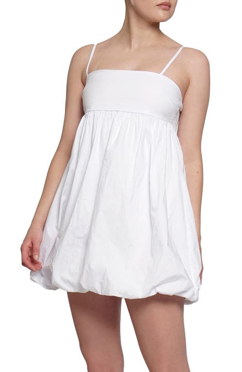 Know One Cares Bubble Hem Babydoll Minidress In White