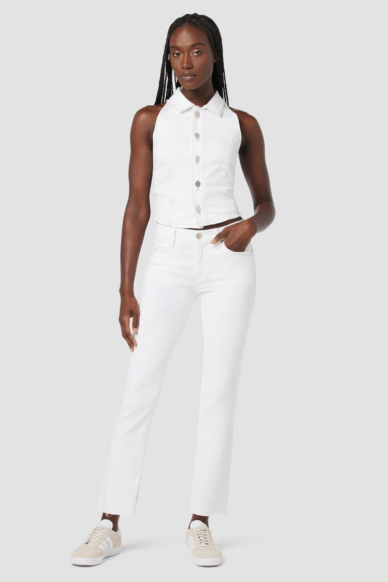 Nico Mid-Rise Straight Ankle, Alternate, color, Spring White