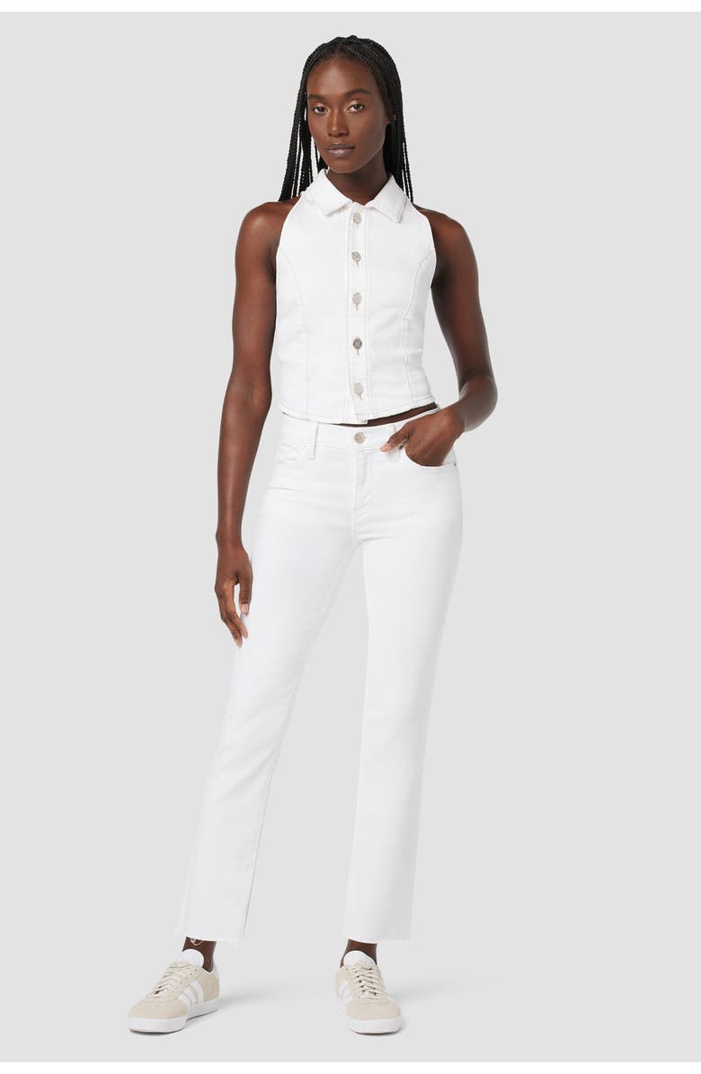 Hudson Jeans Nico Mid-Rise Straight Ankle, Alternate, color, Spring White