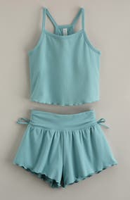 Zella Girl Kids' Rhythym Rib Tank & Shorts Set