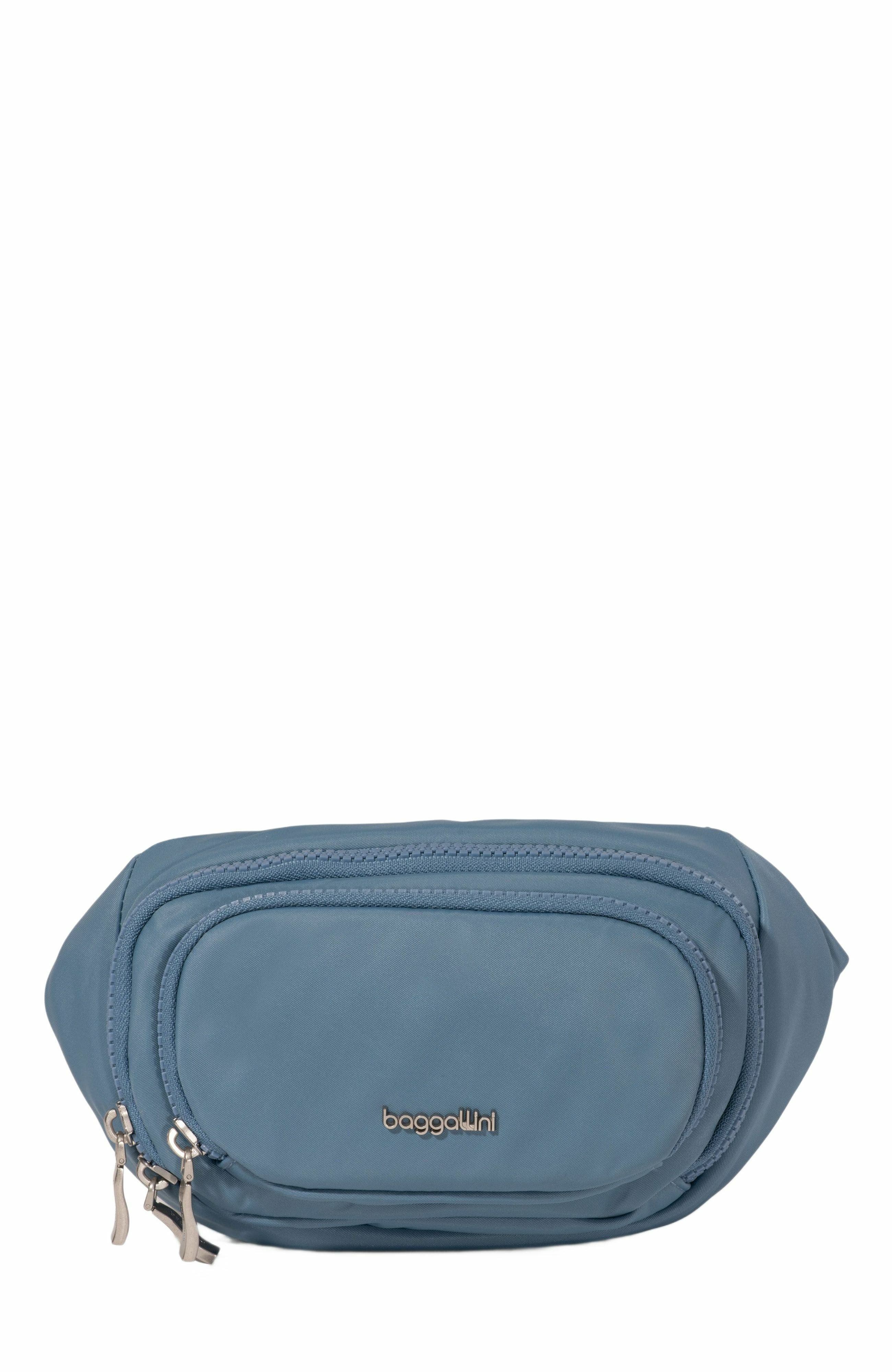 BAGGALLINI On the Go Belt Bag Waist Pack in Cornflower Twill 