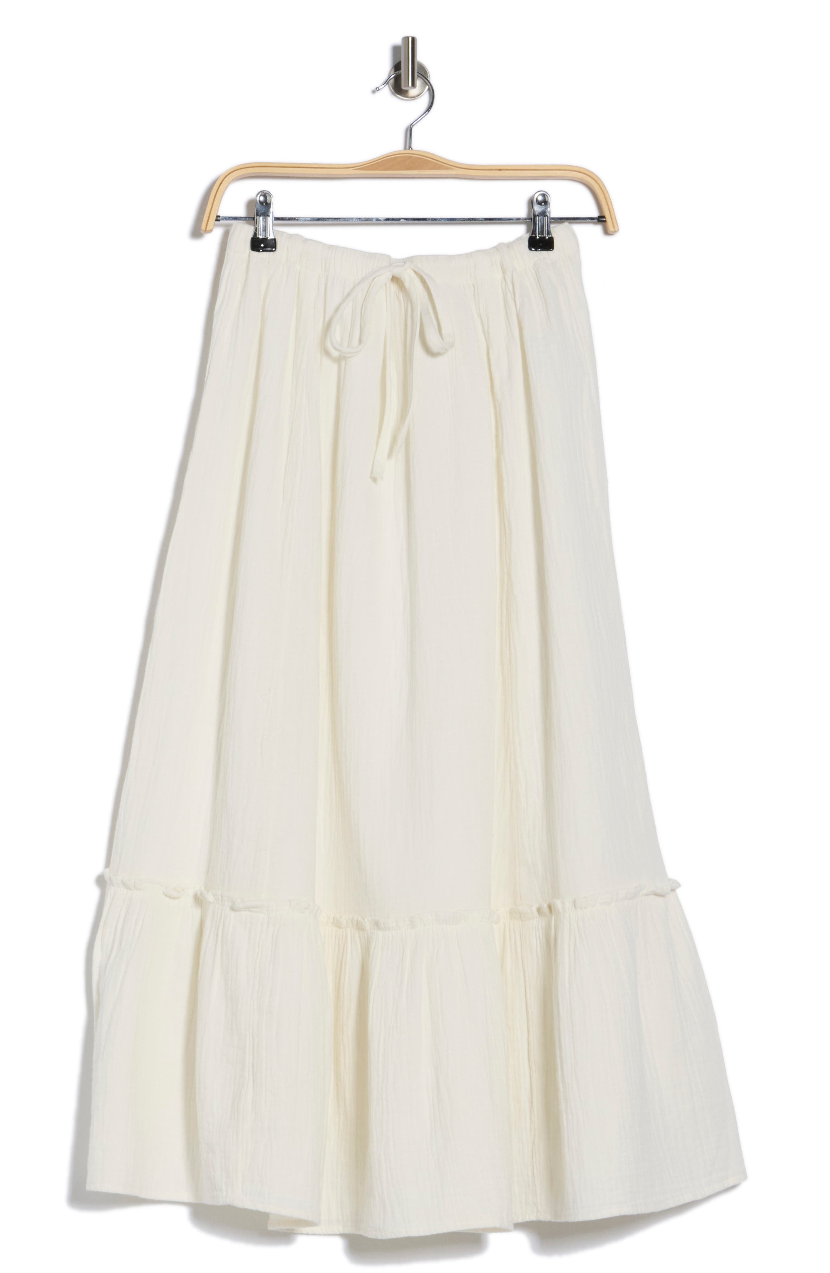 Tiered Cotton Gauze Maxi Skirt - image 3