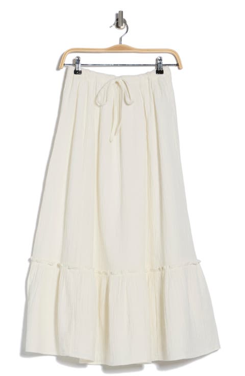 Tiered Cotton Gauze Maxi Skirt