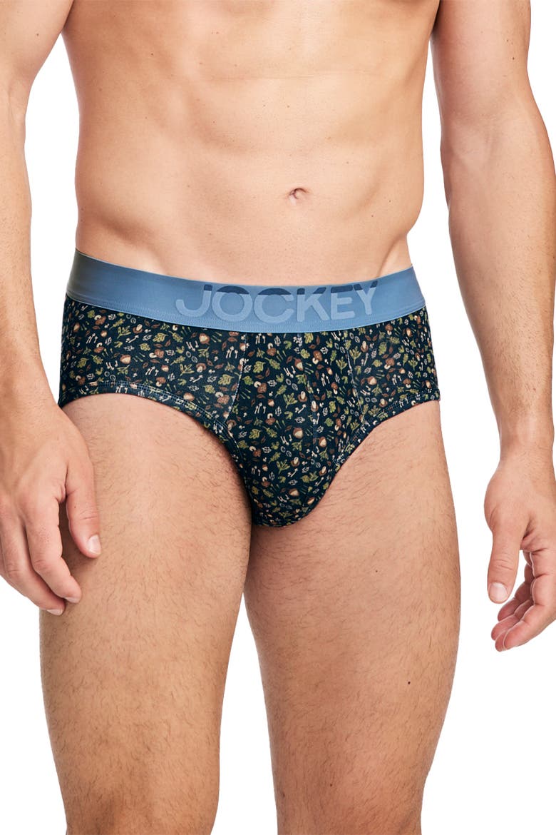 Mens Cotton Stretch Brief - 3 Pack, Alternate, color, Fun Forage