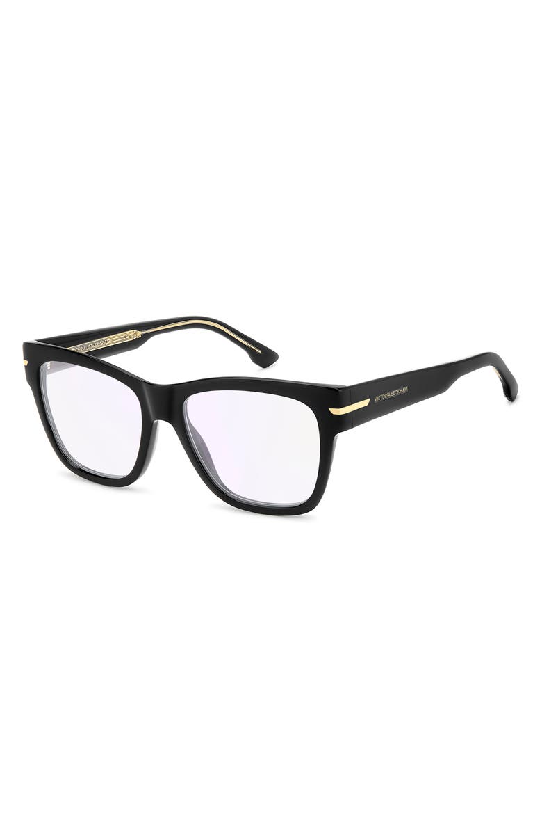 Victoria Beckham 53mm Square Optical Glasses, Alternate, color, 