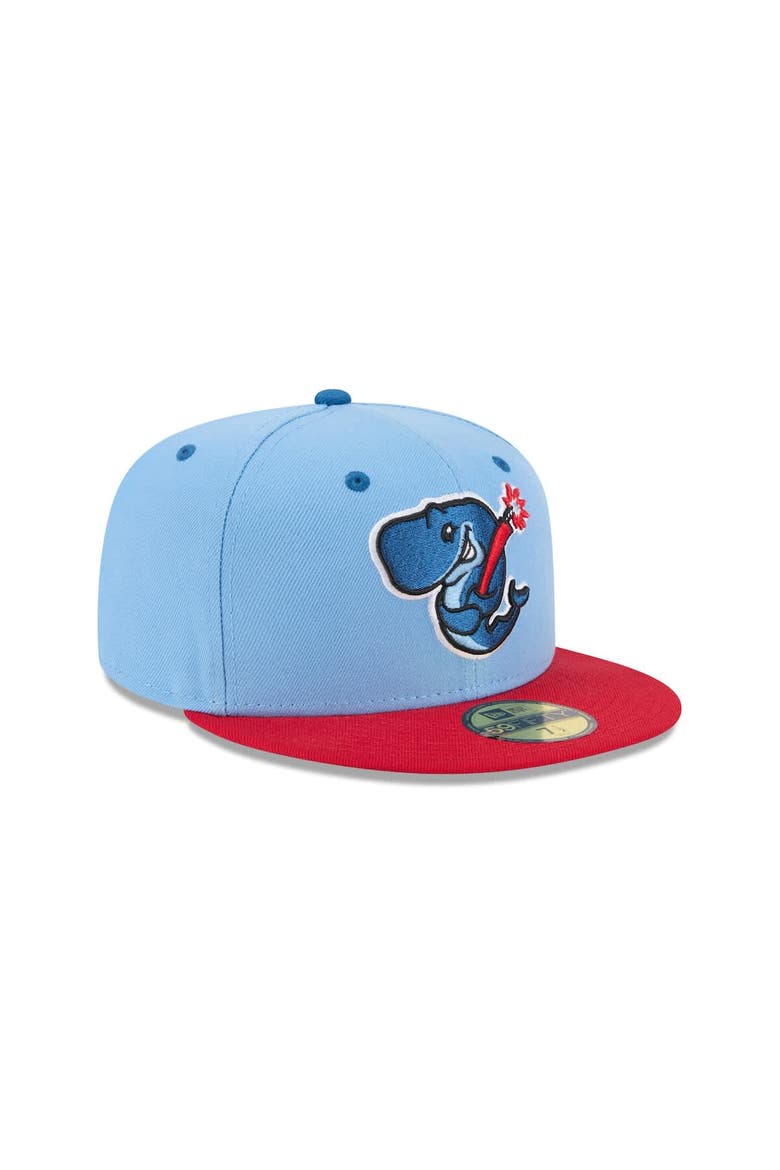 Men's New Era  Blue Eugene Emeralds Theme Nights 59FIFTY Fitted Hat, Alternate, color, Blue