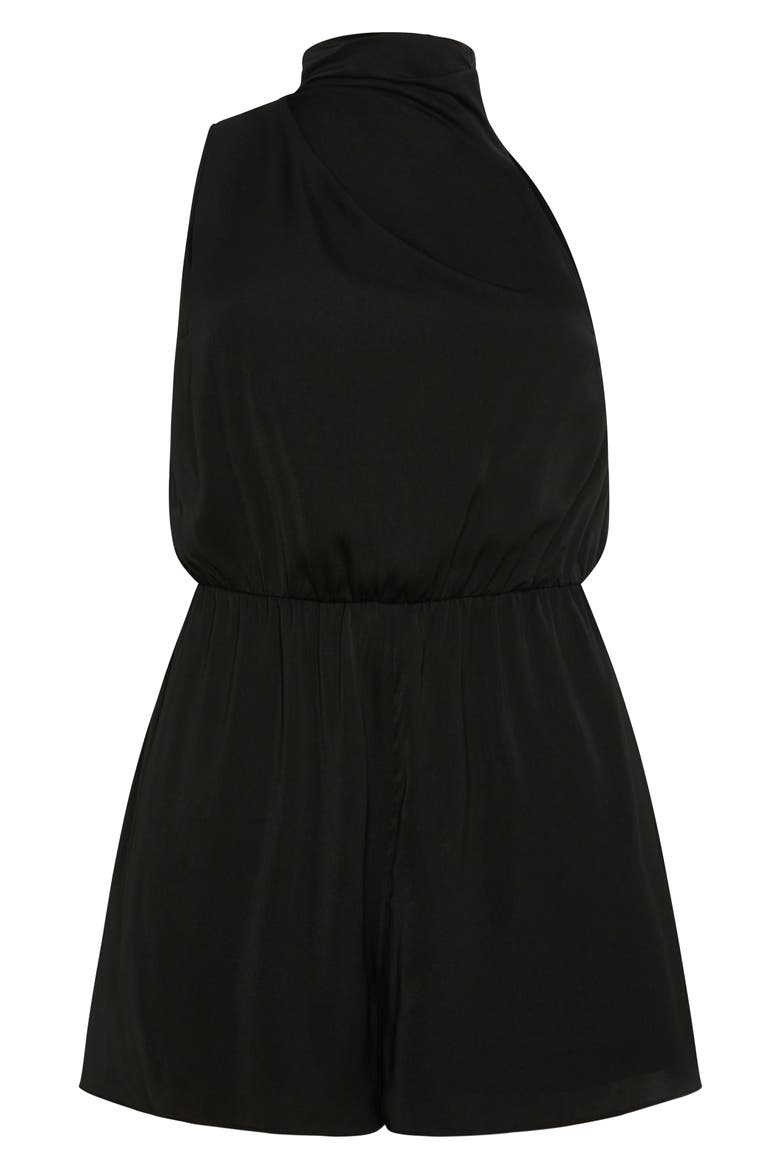 Kiana Sleeveless Playsuit, Alternate, color, BLACK