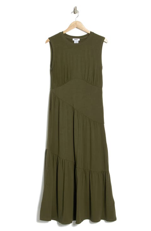 Gathered Sleeveless Tiered Maxi Dress