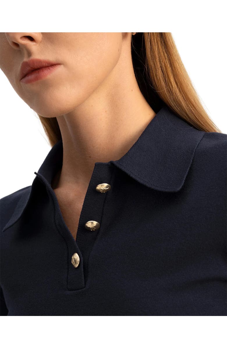 Lilysilk Short Sleeve Silk Polo Shirt, Alternate, color, 