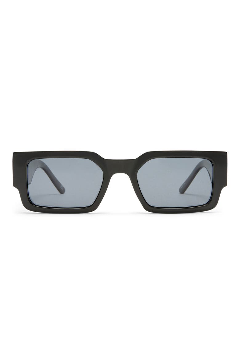 Contemplation 54mm Rectangular Sunglasses, Main, color, BLACK/ SMOKE MONO POL