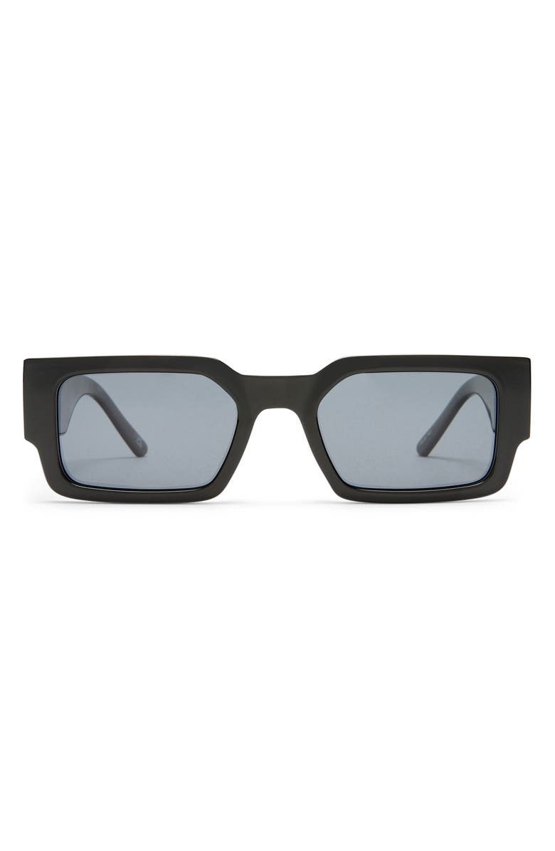 Le Specs Contemplation 54mm Rectangular Sunglasses, Main, color, Black/ Smoke Mono Pol