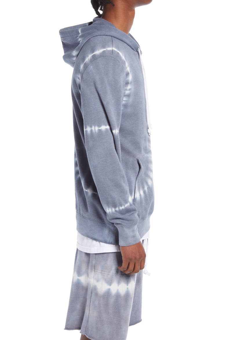 Asher Zip Hoodie, Alternate, color, BLUE LINEAR TIE DYE