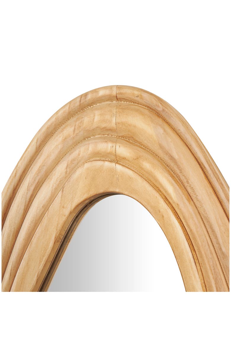 GINGER BIRCH STUDIO Abstract Wavy Wall Mirror, Alternate, color, Brown