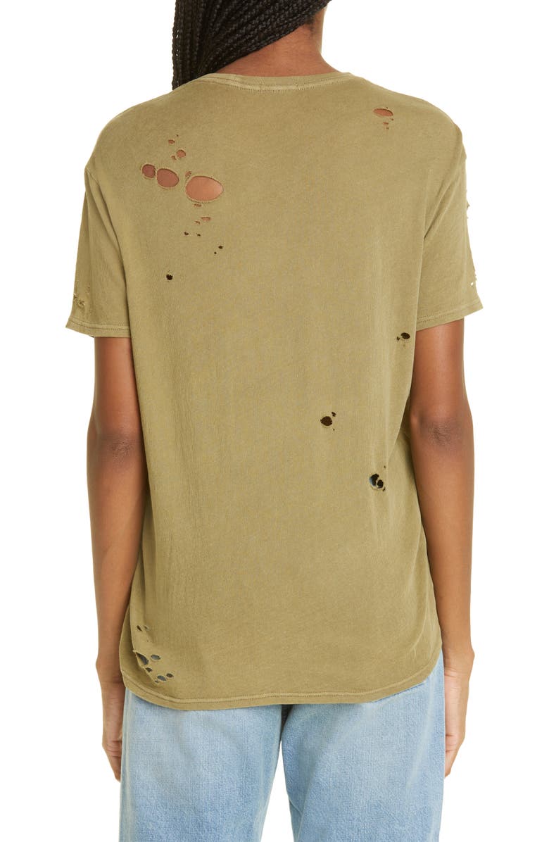 R13 Destroyed Boy Stretch Cotton T-Shirt, Alternate, color, 