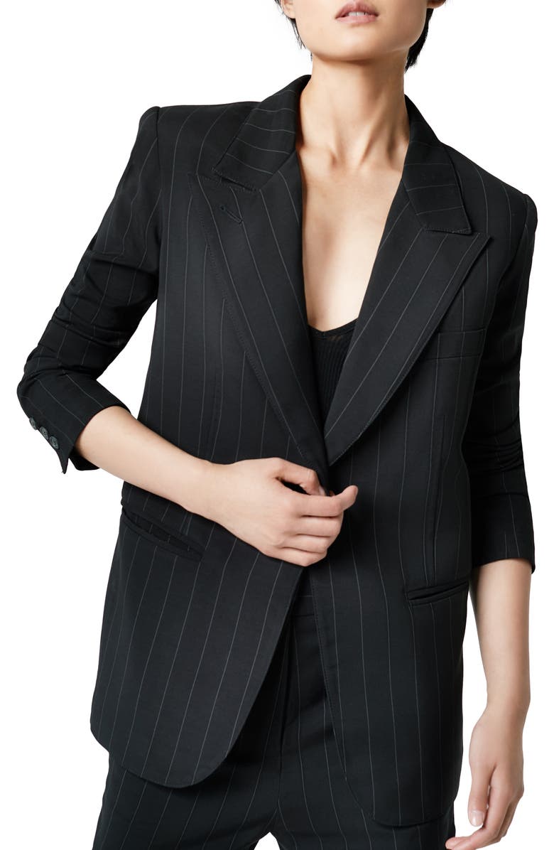 Smythe '90s Pinstripe Blazer, Main, color, 