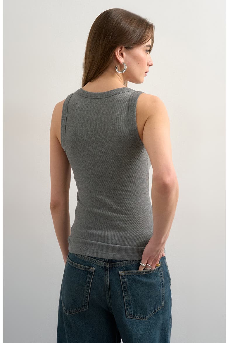 Scoop Neck Rib Tank, Alternate, color, GREY
