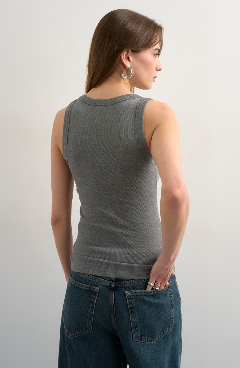Topshop Scoop Neck Rib Tank, Alternate, color, 