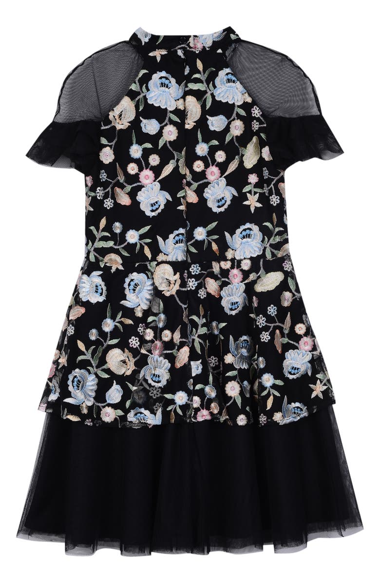 Pippa & Julie Embroidered Mesh Dress, Alternate, color, 