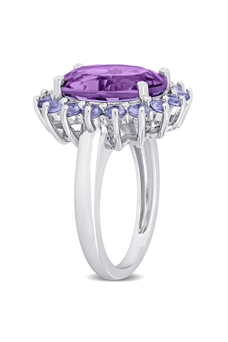 Amethyst & Tanzanite Halo Cocktail Ring, Alternate, color, Amethyst
