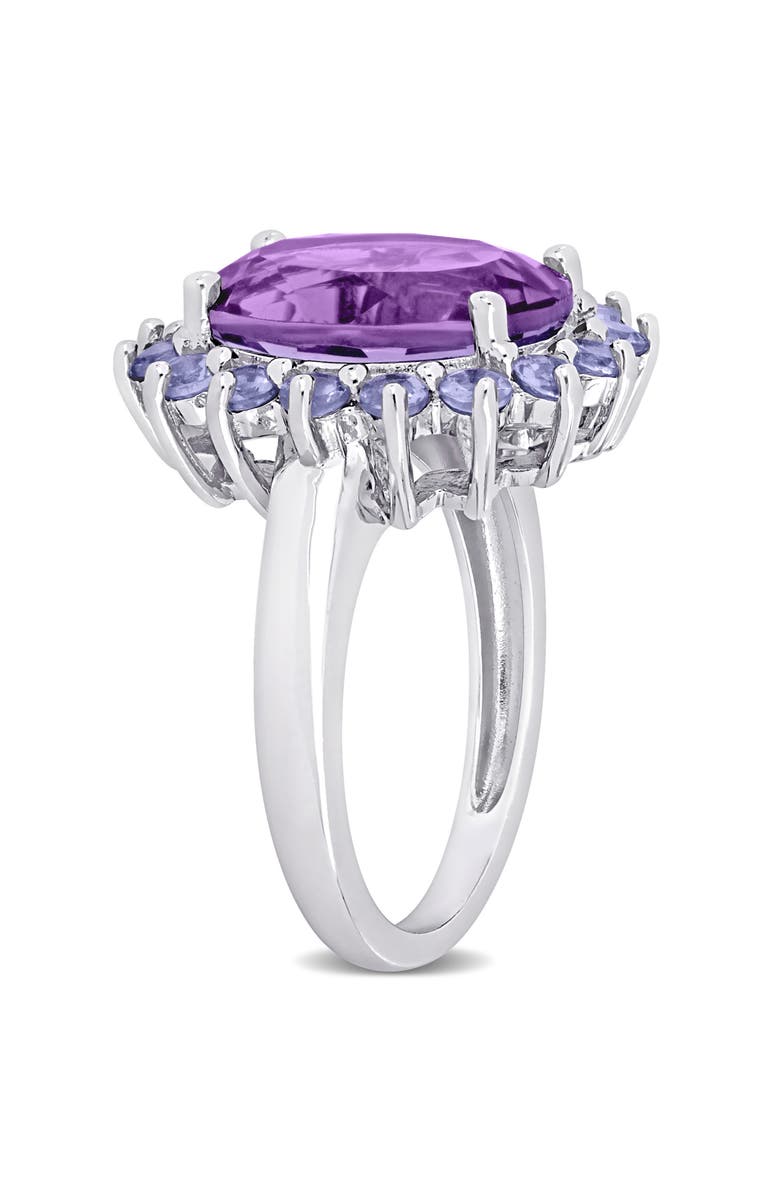 Julianna B. Amethyst & Tanzanite Halo Cocktail Ring, Alternate, color, Amethyst