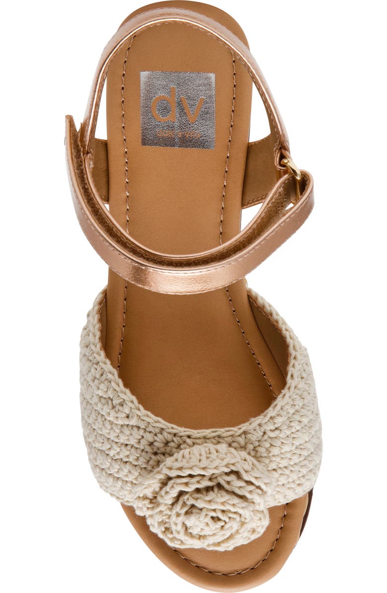 Dolce Vita Kids' Valissa Wedge Sandal, Alternate, color, Ivory/ Rose Gold