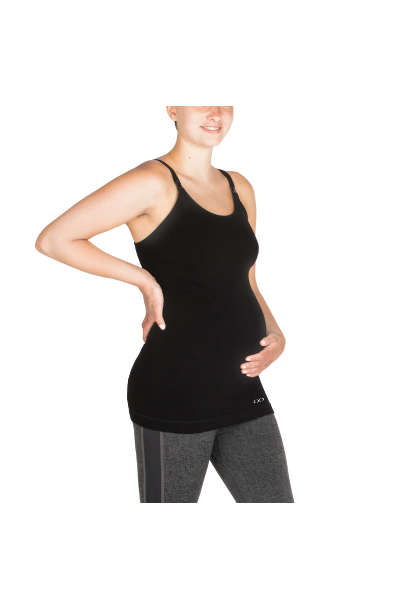 Modern Eternity Maternity Hannah Rayon Yoga Nursing Tank, Main, color, Black
