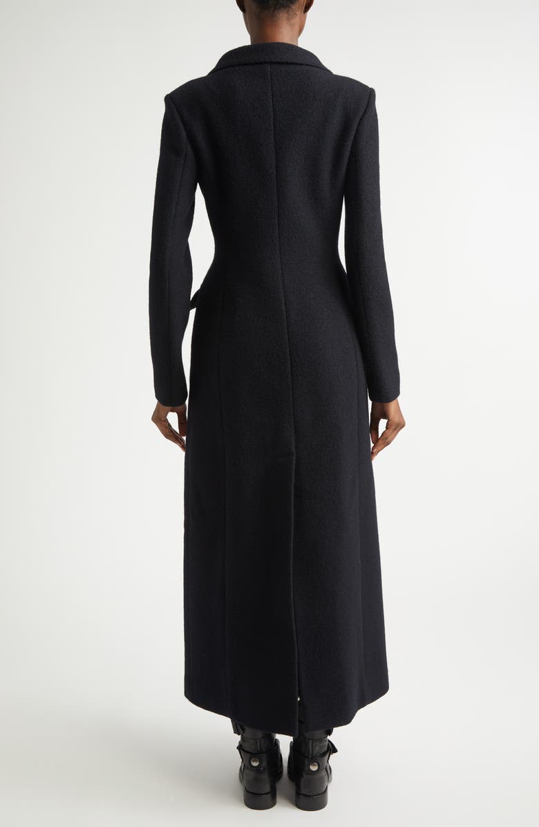 Dolce&Gabbana Double Breasted Virgin Wool Coat, Alternate, color, Nero